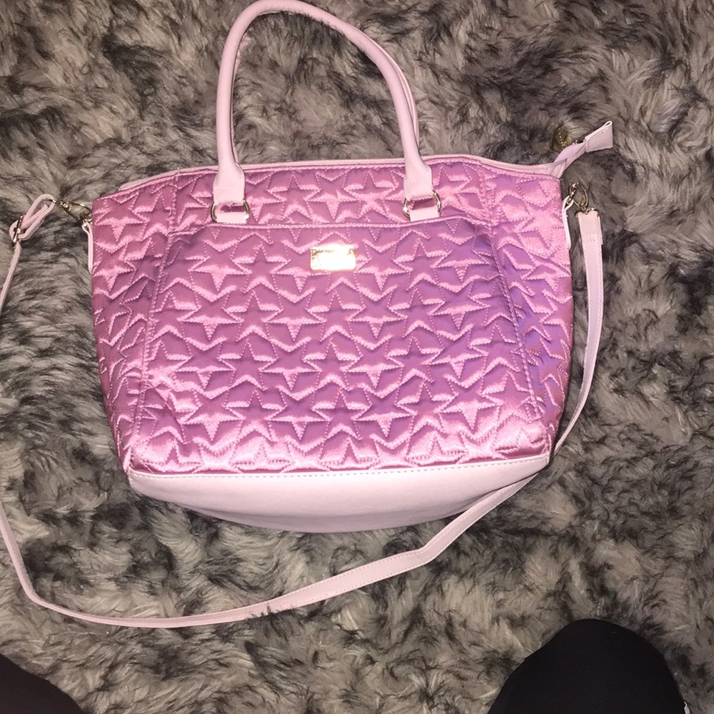 Pink Satin Betsey johnson purse